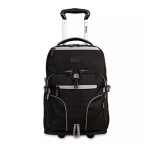 New with Tag J World Lunar Laptop 19.5" Rolling Backpack in Black